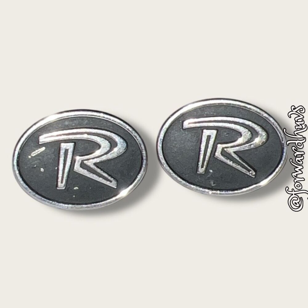 Vintage Oval Silver Tone Hickok “R” Cufflinks